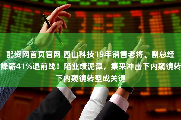 配资网首页官网 西山科技19年销售老将、副总经理卞奔奔降薪41%退前线！陷业绩泥潭，集采冲击下内窥镜转型成关键