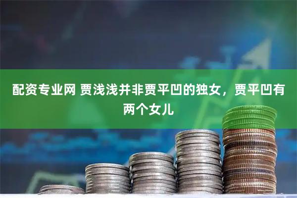 配资专业网 贾浅浅并非贾平凹的独女，贾平凹有两个女儿